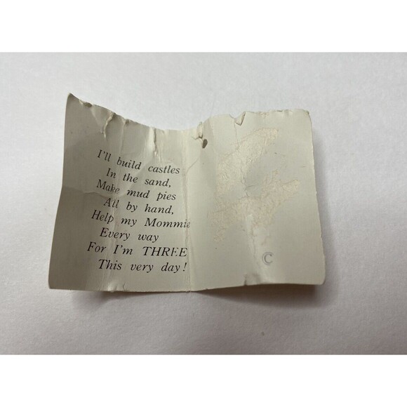 Vtg Josef Originals 3rd Birthday Girl Angel Figurine  With Pail - Picture 9 of 11